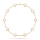 HALSKETTE KLEEBLATT 10 DESIGNS | WEISS