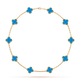 HALSKETTE KLEEBLATT 10 DESIGNS | BLAU