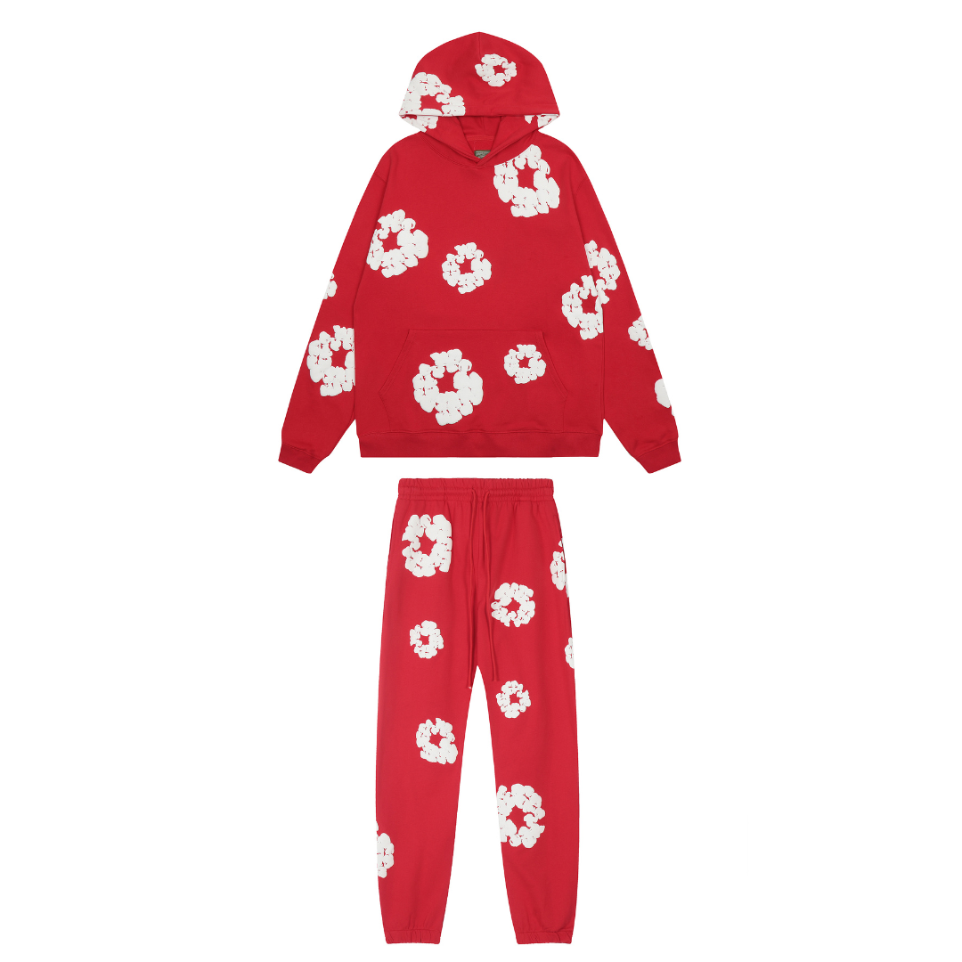 Celene - Roter Blumen Tracksuit