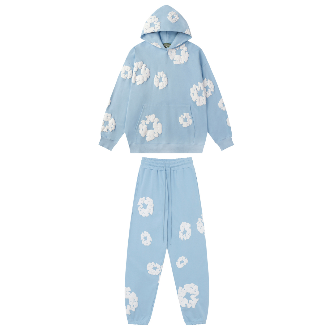 Celene - Baby Blauer Blumen Tracksuit