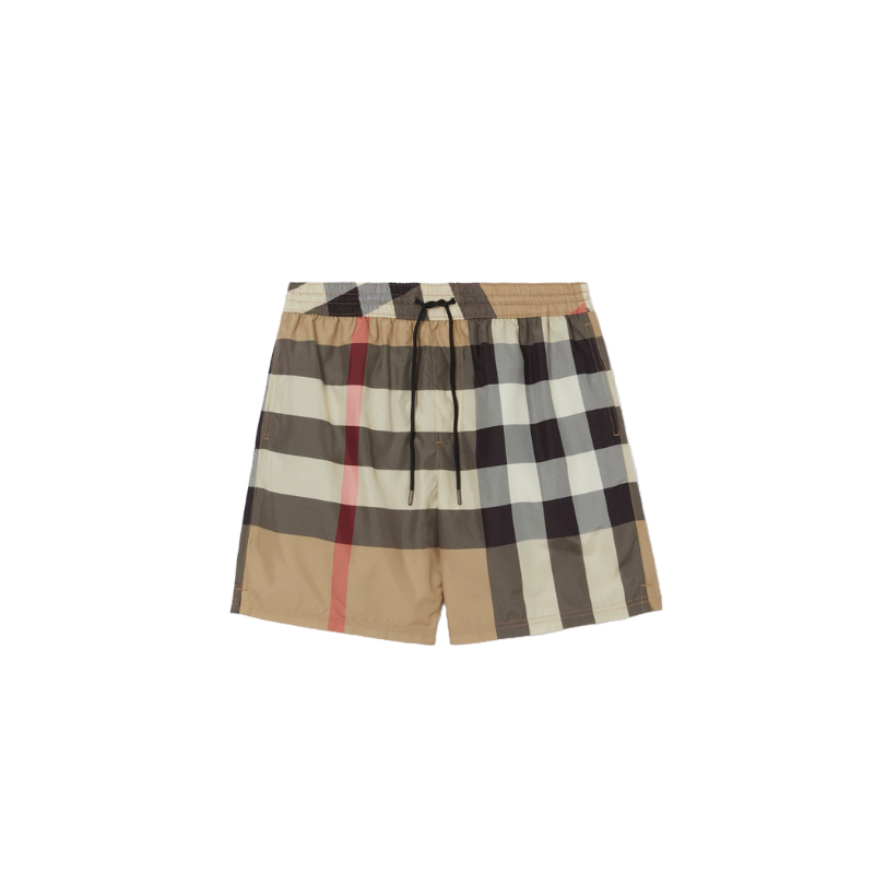 Celene - Trendy Designer Karo Shorts Beige