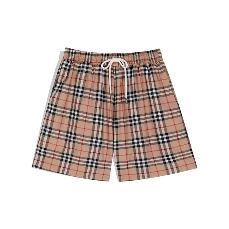 Celene - Trendy Designer Karo Shorts Beige