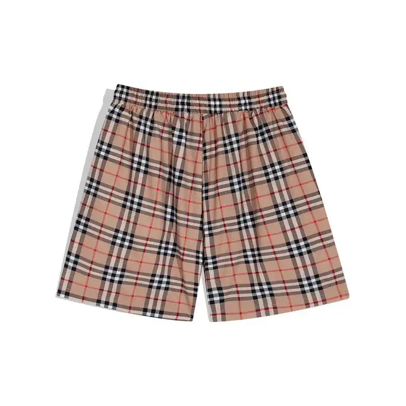 Celene - Trendy Designer Karo Shorts Beige